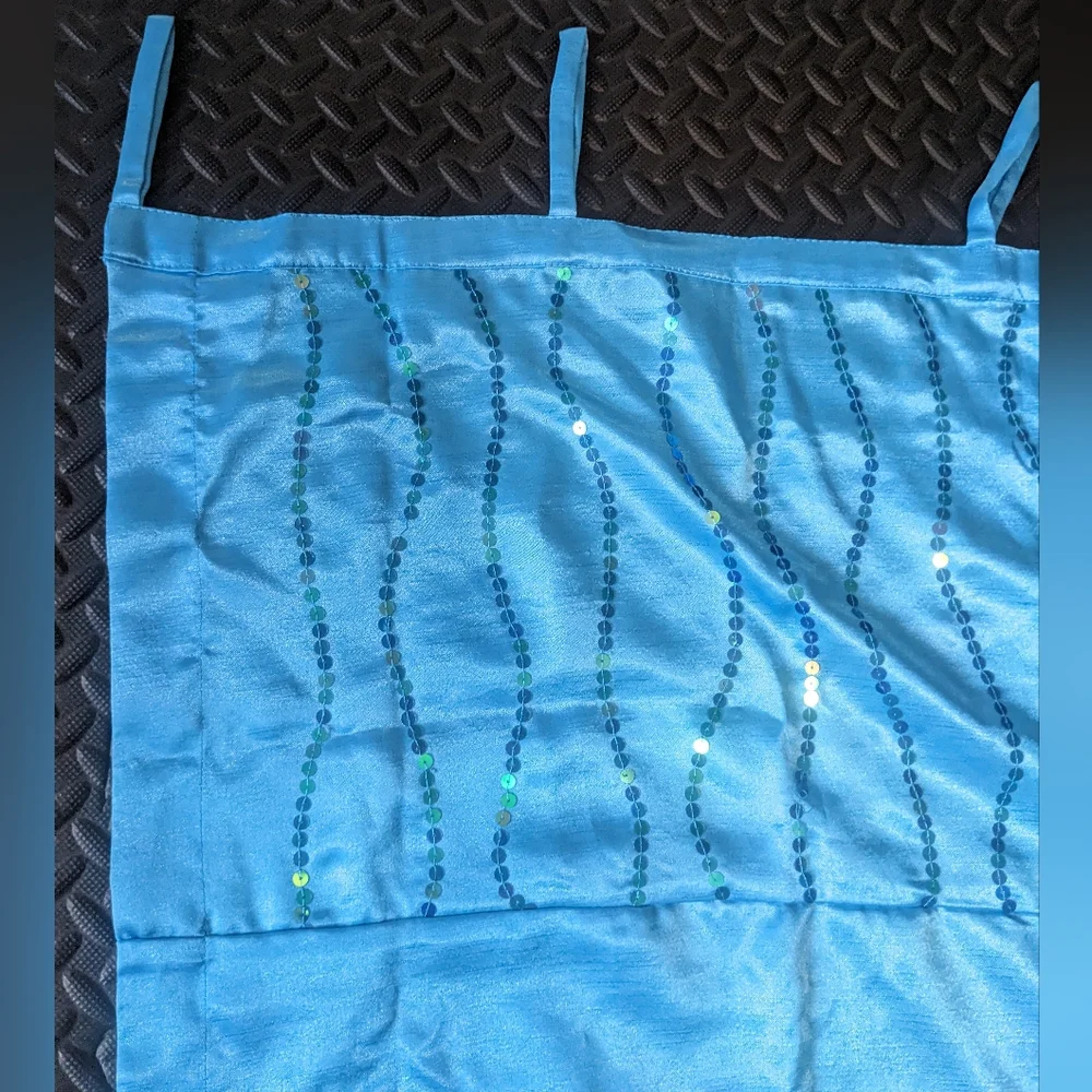 Blue Sequin Curtain